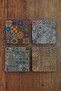 Natural Stone Coasters - Colorful Patterns Printed Coasters 10X10Cm Ai Stone Coasters 571