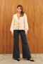 Cream Tie-Up Long Sleeve Shirt - 2