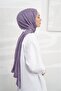 Jacquard Shawl - Houndstooth Pattern - Lilac - 2