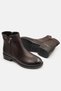 Genuine Leather Women's Boots V Buckle Detailed Women's Heeled Leather Boots - 4
