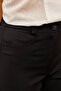 Black High Waist Pipe Leg Pocket Trousers - 4