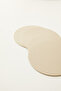 4 Pieces Beige/Stone Color Faux Leather Coasters 10X10 - 5