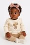 Baby Girl Lace Shoulder Detail Floral Top and Bottom Set – 9-12-18 Months Stylish Combination - 2