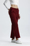 Women's Ankle Length Scuba Pants with Elastic Waist and Pockets - 3