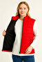 Inflatable Zippered Vest Water Repellent Quilted Lined Fabric Lightweight with Pockets Winter Sports Comfortable Fit - Red