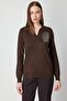 Omzu Chain Leaf Detailed Knitwear Sweater 65334-26K