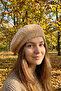 Soft Texture Plain Pattern Painter Beret