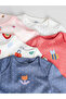 100% Organic Cotton Long Sleeve 5-Piece Character Patterned Baby Bodysuit Alyf019251 - 8