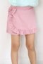 Girl's Shorts Skirt with Bow Accessories and Ruffles, Ages 3-8, Dusty Rose