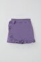 Girl's Shorts Skirt with Bow Accessories and Ruffles, Ages 6-10, Lilac