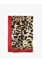 Leopard Patterned Satin Square Shawl - 2