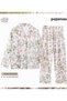 Floral Design Cozy Soft Fabric Home Loungewear Sleepwear Women's Pajama Set - 5