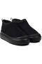Women's Thick Sole Furry Daily Mini Ankle Boots Black