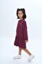 Girl's Striped Heart Embroidered Dress - 2