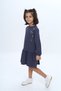 Girl's Striped Heart Embroidered Dress - 2
