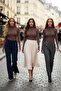 3-Piece Brown Finger-Looped Women's Bodysuit Set - 4