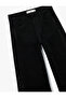 Wide Flared Jeans with Stone Detail and Snap Button Pockets - - 6