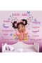 Bedroom Wall Stickers for Black Girls - Peel and Stick African American Butterfly Inspirational Deca - 2