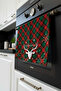 Red Green Christmas Themed Plaid Patterned Digital Printed Oven Cover Cgh909-F - 3