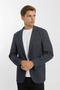 Buttoned Double Pocket Flap Slit Cotton Lycra Men's Jacket