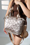 Copper Quilted Large Shoulder Crossbody Women's Parachute Fabric Bag - 7
