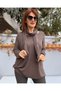 Scarf Corded Fabric Knitwear Brown - 2