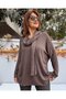 Scarf Corded Fabric Knitwear Brown - 4