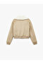 Bonded Coat with Suede Look, Long Sleeves, Pockets, Plush Lining Inside - 4