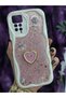 Redmi Note 11 Pro/Note 12 Pro 4g Compatible Heart-Shaped Pink Glitter Pearl and Ribbon Detailed Phone Case - 5
