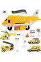Yellow Cargo Aircraft Toy Set with Diecast Cars - 5