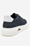Men's Thick Sole Lace-Up Sports Shoes Genuine Leather Cr 2819 Dark Blue - 4