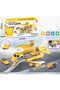 Yellow Cargo Aircraft Toy Set with Diecast Cars - 4