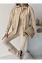 Women's Stone Linen Button Jacket - 4