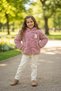 Plush Embossed Detailed Hooded Lace-Up Girl's Sweet - 4