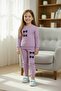 Bow Detail Cotton Girls' Two-Piece Set - 2