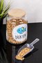 800ml Glass Fish Food Box Glass Jar with Scale Fish Food Storage Box with Bamboo Lid - 6