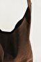 Coquette - Brown Suede Shoulder Bag, Large Size, Large Volume - 3