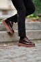 Silvio Brown Men's Leather Shoes - 8