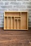 45X35 cm Wooden Spoon Holder Inside Drawer Dinnerware and Serving Utensils Organizer