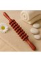 Wooden 9-Wheel Roller for Back, Waist, Legs, Anti-Cellulite Wooden Massage Tool, Tile Color