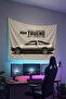 Gamer Wall Covering – Car Themed, High-Quality Fabric, Tapestry Wall Carpet - 2