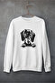 سويت شيرت قطني بأكمام طويلة مطبوع عليه كلب مبطن بالصوف NISEX SWEATSHIRT