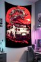 Gamer Wall Covering – Car Themed, High-Quality Fabric, Tapestry Wall Carpet