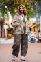 Beige Color Floral Embroidered Jacket - 5