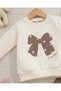 Baby Girl Bow Seasonal 2-Piece Set (6-24 Months) – Polka Dot Bottom, Top with Embroidery Detail - 4
