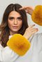Plush Faux Fur Oversleeve Fluffy Cuff Wristband - Vegan Toscana Mustard - 8