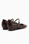Yuphin Brown Short Heeled Belted Women's Heeled Shoes - 7