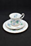 Inspiration Bone China Porcelain Double Coffee Cup and Saucers 3 Pieces 120 ml