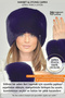 Plush Faux Fur Oversleeve Fluffy Cuff Wristband - Vegan Toscana Navy Blue - 3