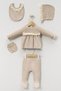 Knitwear Ruffled 5-Piece Set Baby Girl Newborn 5-Piece Hospital Release Bodysuit Set - 2